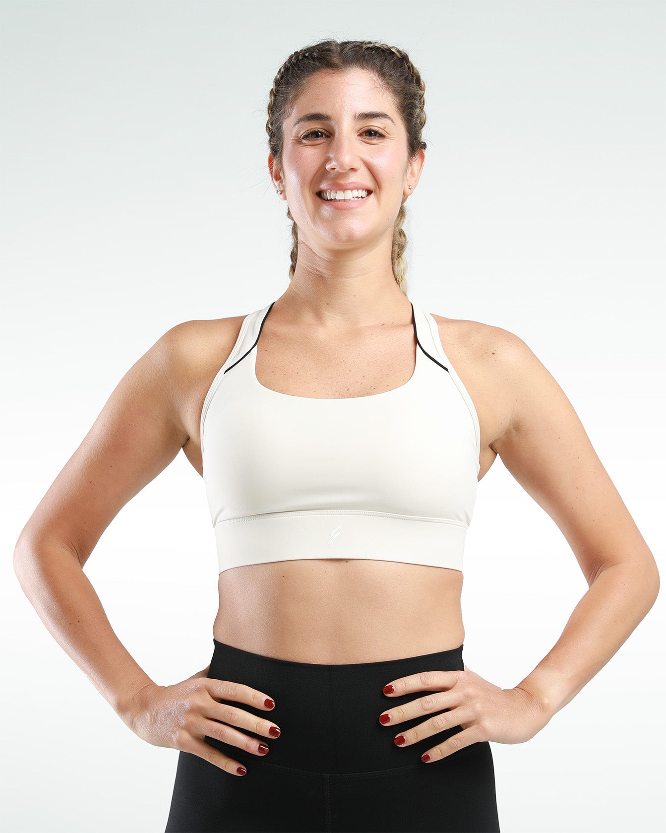 Faxaze Crisscross Sports Bra White - High Support | Faxaze