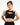 Women's High-Low Neck Cutout Back Sports Bra FAXAZE