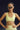 Minimalist V-Neck Adjustable Strap Sports Bra - Chartreuse Yellow FAXAZE