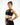 Women's High-Low Neck Cutout Back Sports Bra FAXAZE