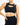 Women's High-Low Neck Cutout Back Sports Bra FAXAZE