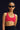Minimal V-Neck Sports Bra (Carmine Red) FAXAZE