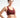 Burgundy Contrast Trim Racerback Sports Bra FAXAZE