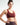 Burgundy Contrast Trim Racerback Sports Bra FAXAZE