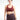 Burgundy Contrast Trim Racerback Sports Bra FAXAZE