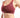 Burgundy Contrast Trim Racerback Sports Bra FAXAZE