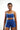 Cropped Trendy Sports Top | Medium Support Yoga Gym Bra [Bright Blue] - Stylish Back Reveal FAXAZE