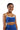 Cropped Trendy Sports Top | Medium Support Yoga Gym Bra [Bright Blue] - Stylish Back Reveal FAXAZE