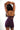Deep V-Neck Cutout Sports Bra | Medium-High Support Yoga Strength Training Top [Deep Purple] - Convertible & Breathable FAXAZE