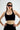 Medium-High Support Sports Bra | Secure Wrap Minimalist Design for Training Running Yoga [Black] - Comfortable Fit FAXAZE