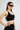 Medium-High Support Sports Bra | Secure Wrap Minimalist Design for Training Running Yoga [Black] - Comfortable Fit FAXAZE