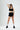 Medium-High Support Sports Bra | Secure Wrap Minimalist Design for Training Running Yoga [Black] - Comfortable Fit FAXAZE