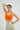 Medium-High Support Sports Bra | Vibrant Orange Airy Comfort Design Training Running Yoga Top - Supportive & Stylish FAXAZE