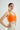 Medium-High Support Sports Bra | Vibrant Orange Airy Comfort Design Training Running Yoga Top - Supportive & Stylish FAXAZE