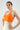 Medium-High Support Sports Bra | Vibrant Orange Airy Comfort Design Training Running Yoga Top - Supportive & Stylish FAXAZE
