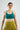 Medium Support Sports Bra | Energizing Blue-Green Minimalist Design Yoga Pilates Gym Top - Supportive & Airy FAXAZE