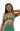 Medium Support Sports Bra | Unique Knot-Front Design Yoga Pilates Strength Training Top [Green] - Stylish & Stretchy FAXAZE