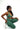 Medium Support Sports Bra | Unique Knot-Front Design Yoga Pilates Strength Training Top [Green] - Stylish & Stretchy FAXAZE