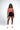 Ruched Detail Sports Bra | Medium-High Impact Gym Strength Training Top [Red] - Textured Support FAXAZE
