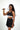 Tennis-Inspired Sports Bra | High Impact Running Training Top [Black/White] - Mesh Panel Design FAXAZE