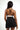 Tennis-Inspired Sports Bra | High Impact Running Training Top [Black/White] - Mesh Panel Design FAXAZE