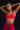 Minimal V-Neck Sports Bra (Carmine Red) FAXAZE